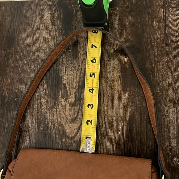 Faux Brown Leather Handbag - Picture 5 of 12